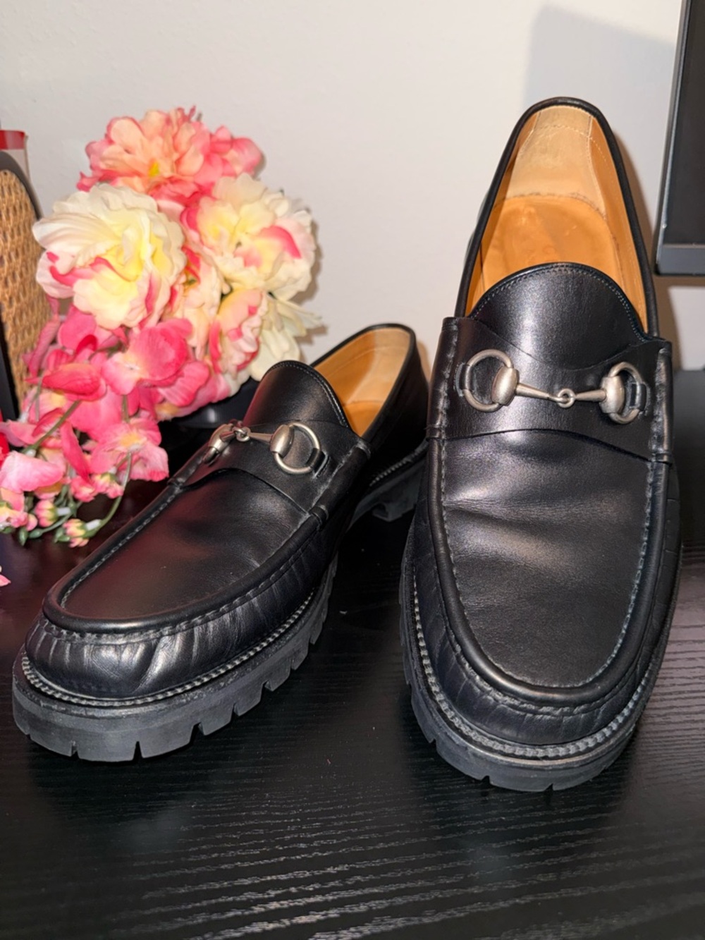 Gucci Men’s Black Leather Horsebit Loafers Size 8 US | Authentic | Made in Italy